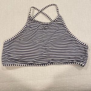 Tommy Bahama bikini top. large. Reversible- one side floral, other navy/white